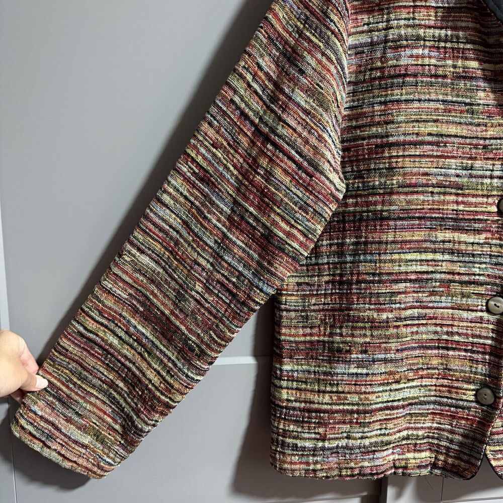 Coldwater Creek Textured Thread Button Jacket Mul… - image 3